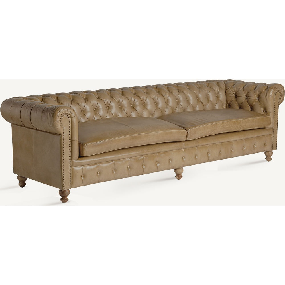 Sofà Capitonné Marrone stile vintage