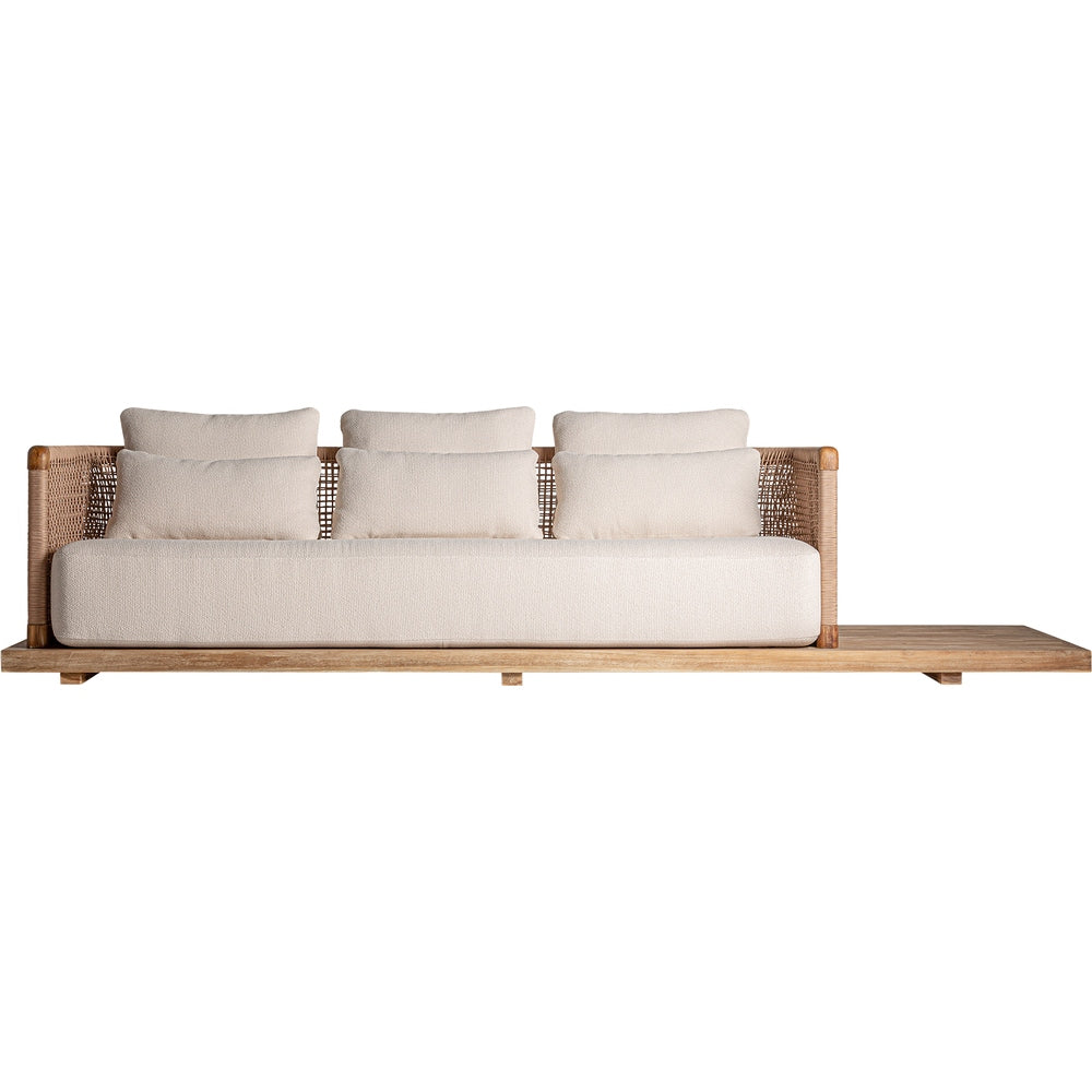 Divano sofà outdoor teak e corda design lusso Riva