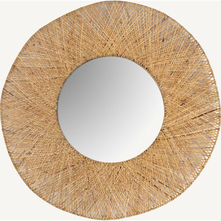 Specchio rotondo di design in ambiente moderno chic