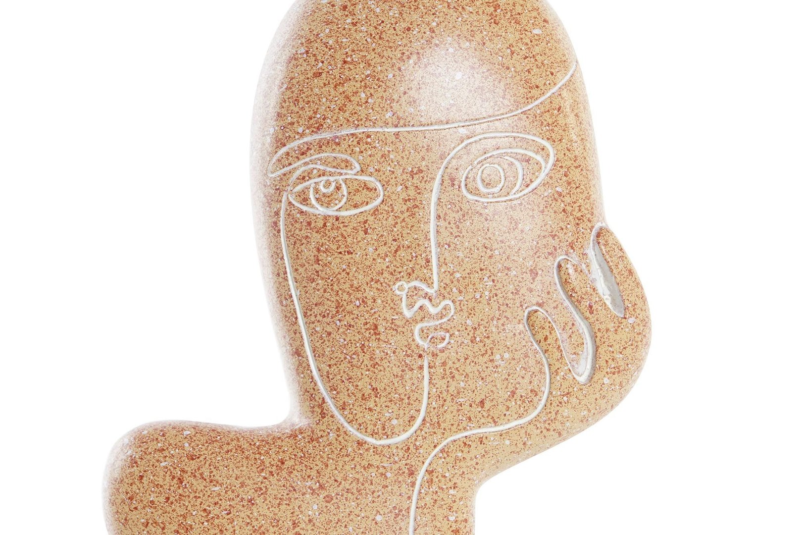 Statua viso astratto Art decò Set2pz