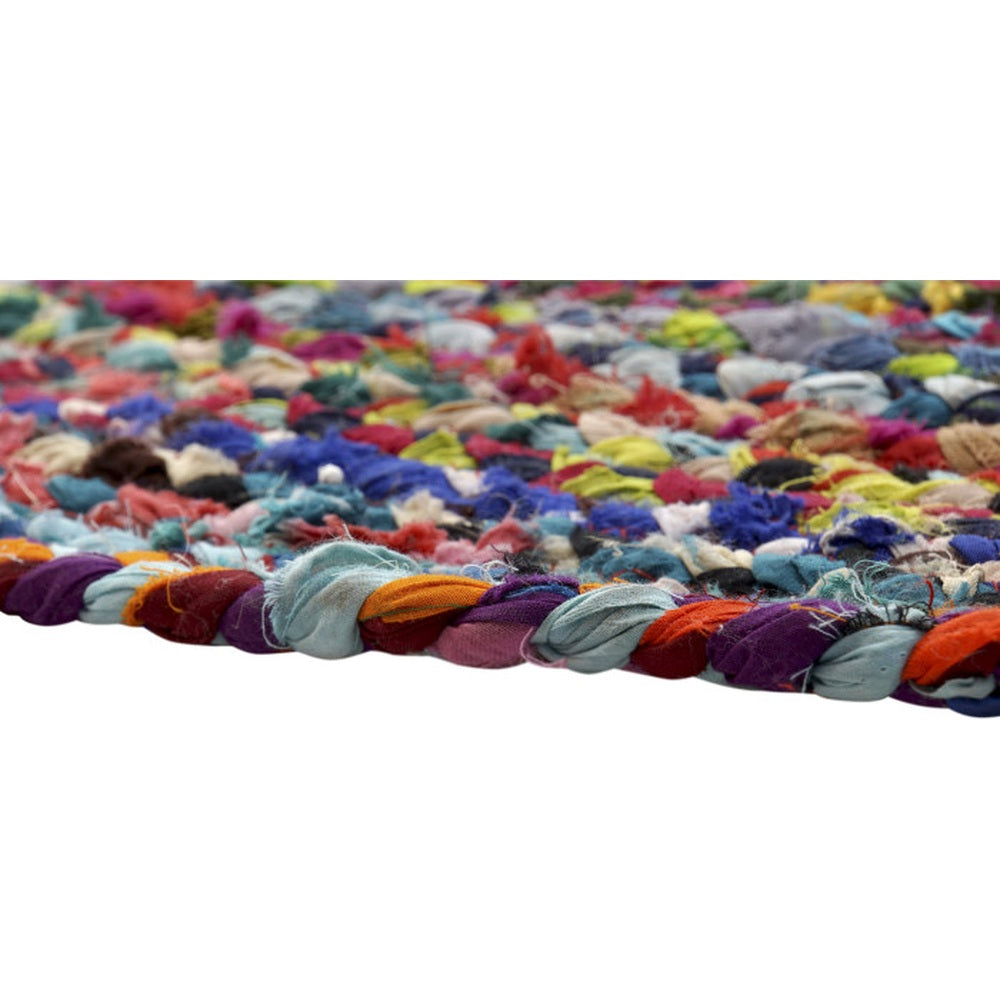 Tappeto etnico chic cotone juta intrecciato