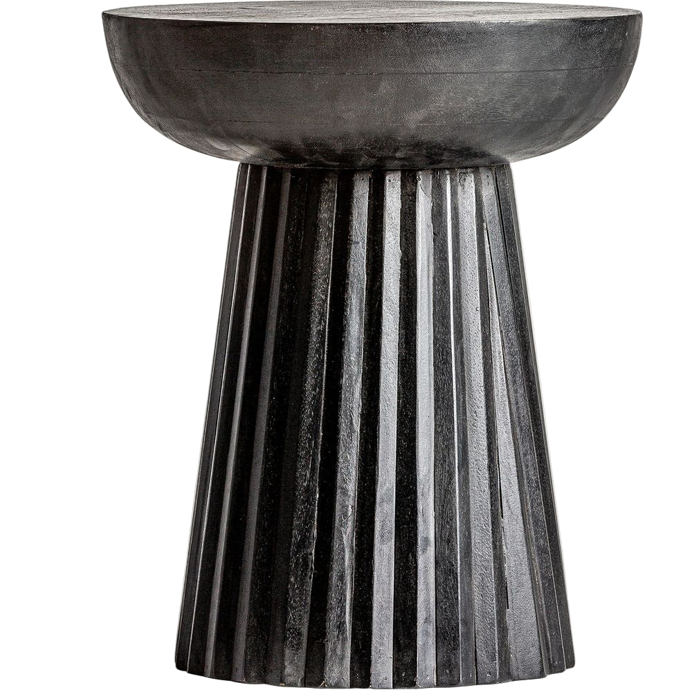 Tavolino living plissé nero