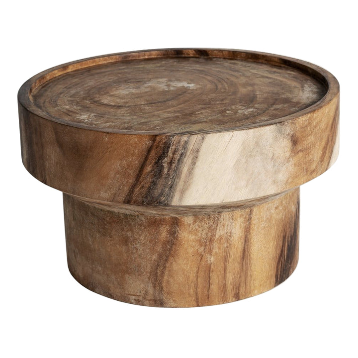 Tavolino natural chic con venature autentiche