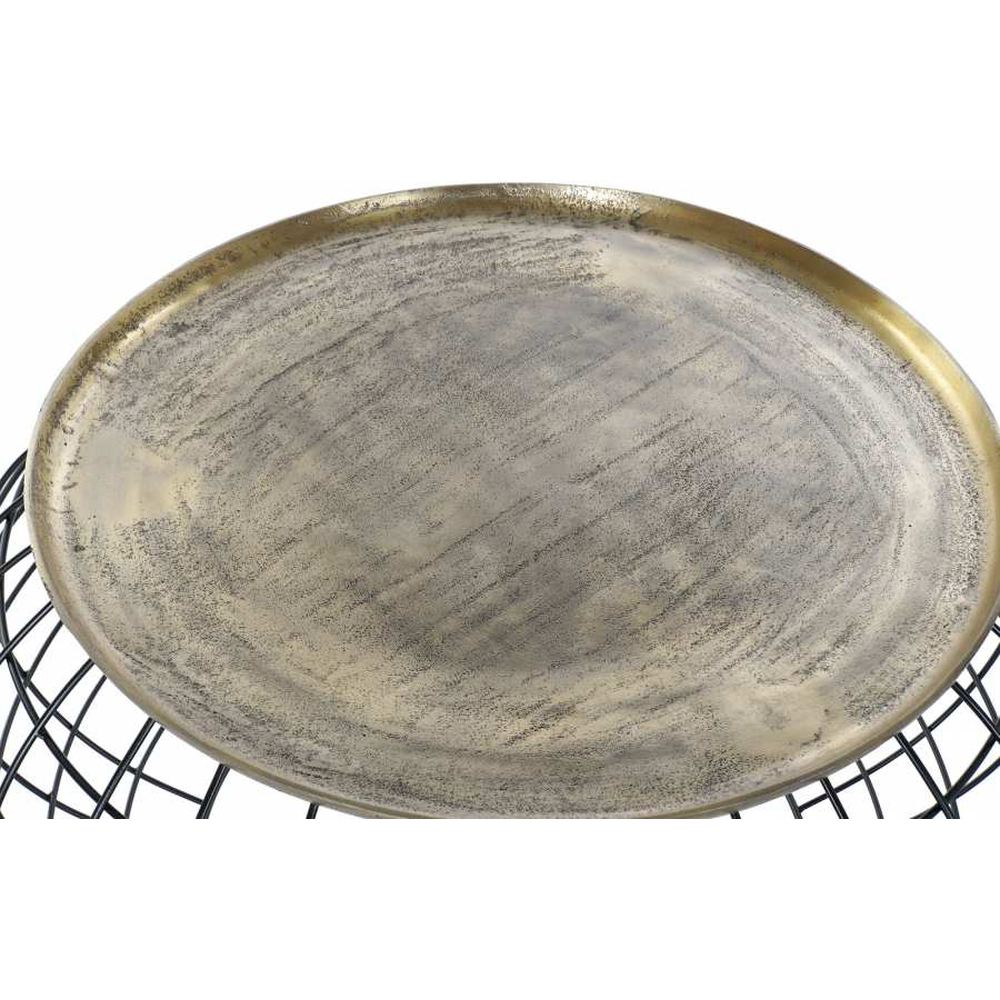 Tavolino industrial chic dorato