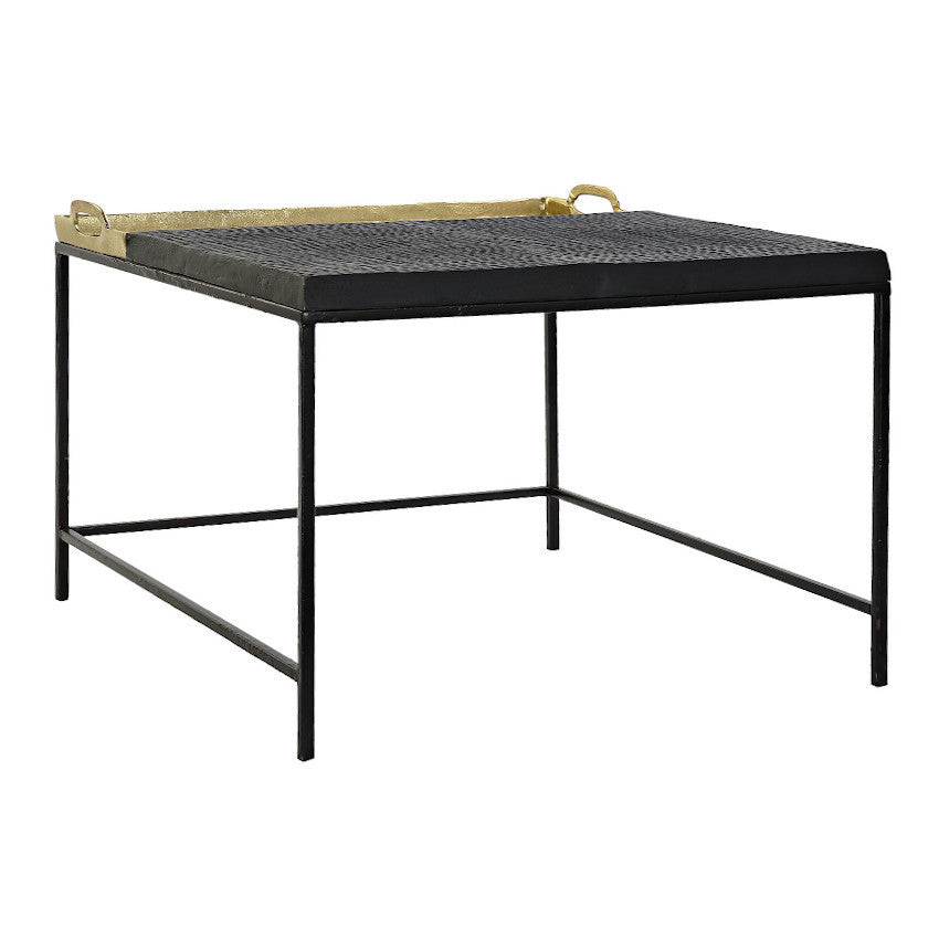 Tavolino industrial con vassoio