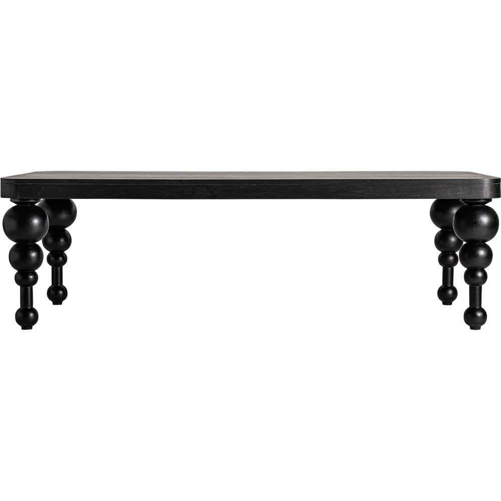 Tavolo pranzo contemporaneo mango nero acciaio