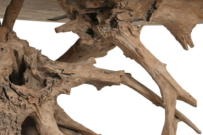 Tavolo naturale rustico base radice