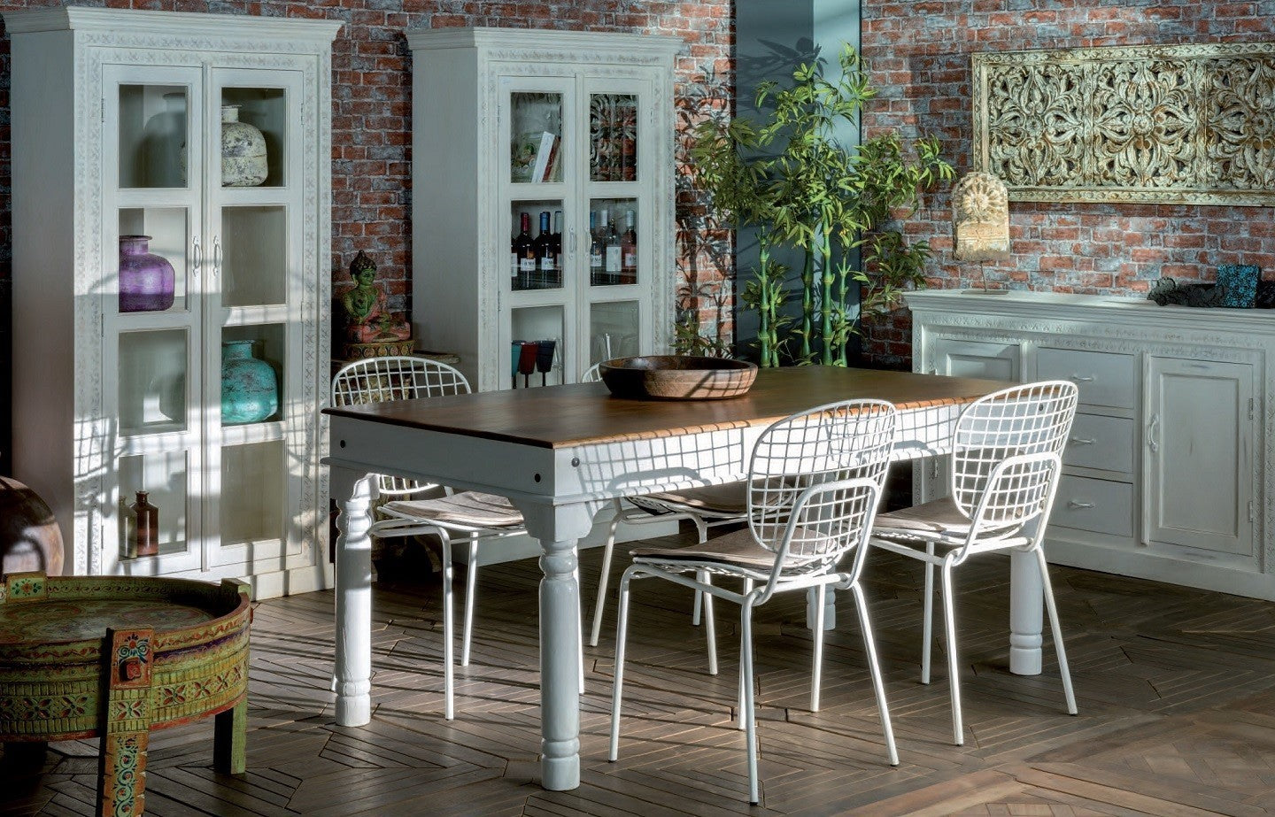 Credenza bianca anticata