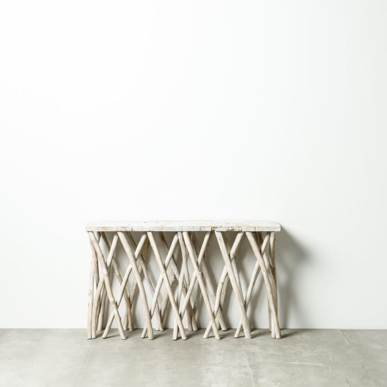 Consolle etnica in rami di teak