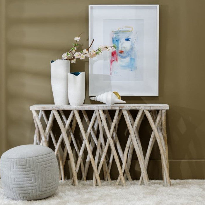 Consolle etnica in rami di teak