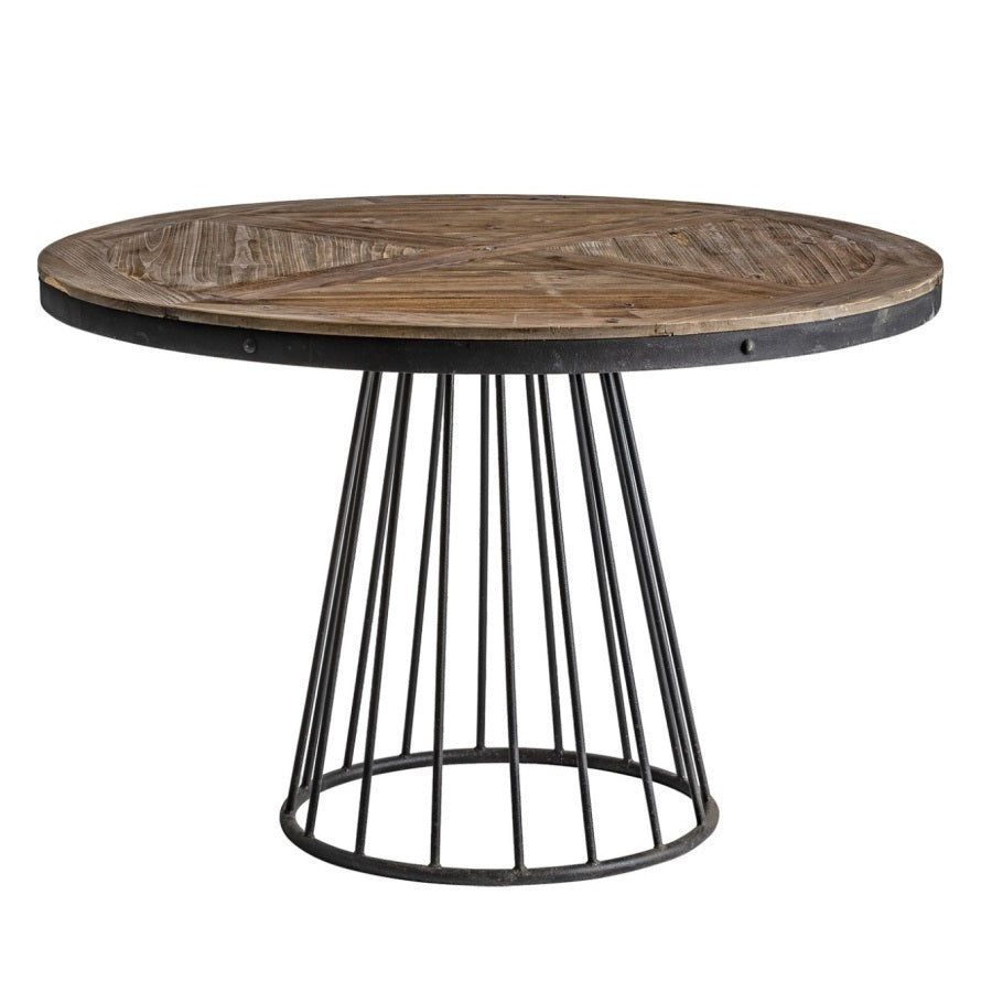 Tavolo pranzo tondo industrial