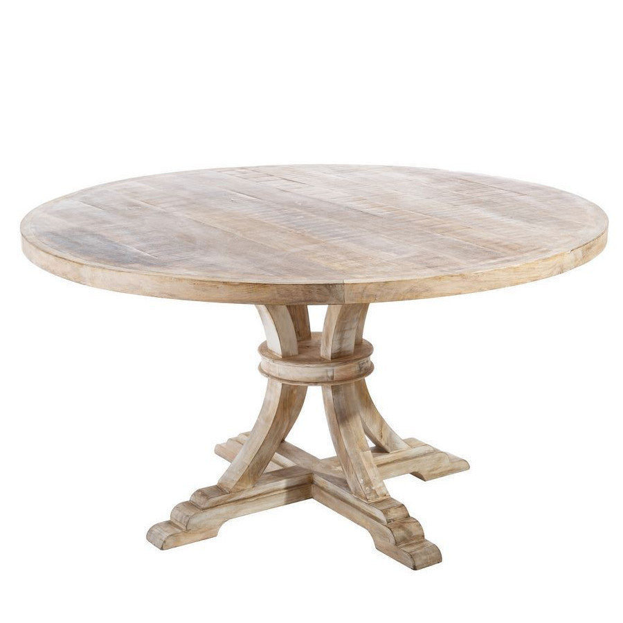 Tavolo tondo provenzale decapato