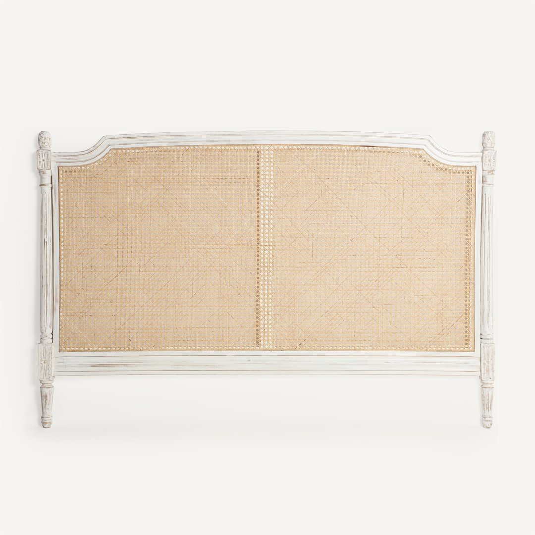 Testata letto bianca shabby chic 190 cm