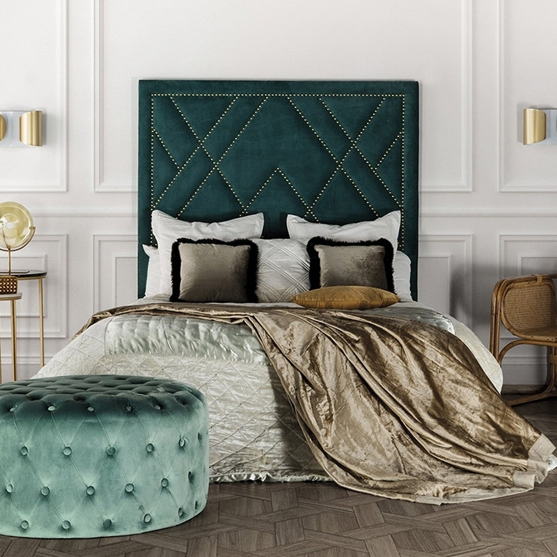 Testata blu decò chic 190 cm