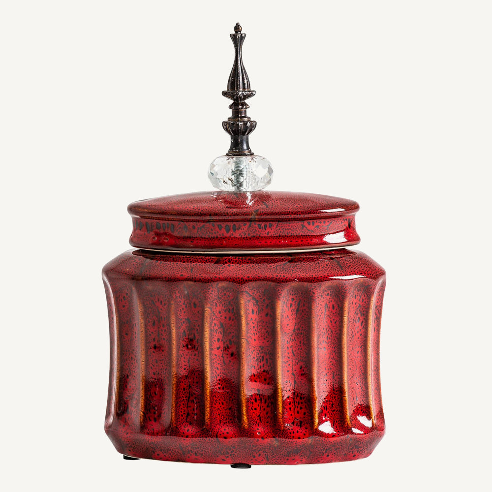 Vaso Tibor stile Kitsh rosso