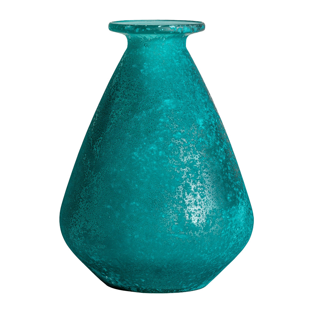 Vaso vetro art decò turchese