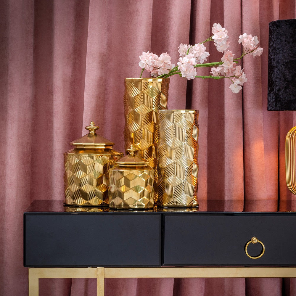 Vaso contenitore in ceramica etnico