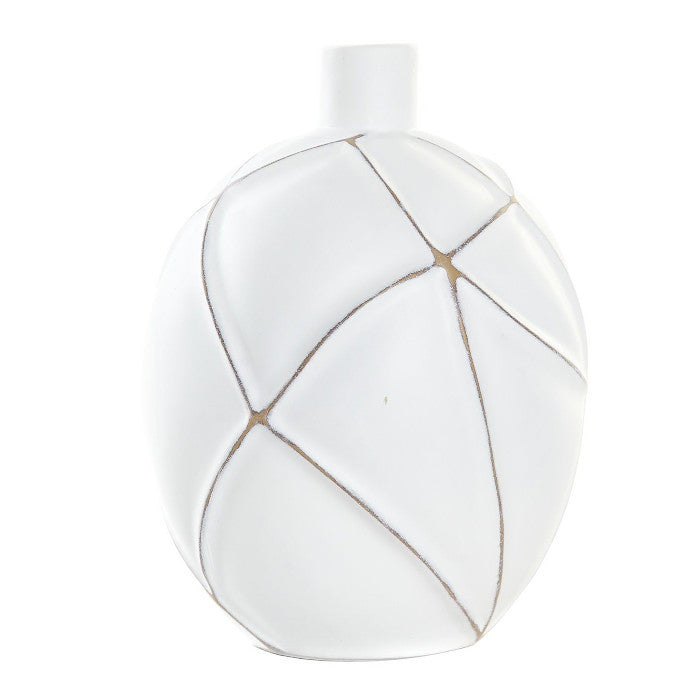 Vaso resina bianco etnico design