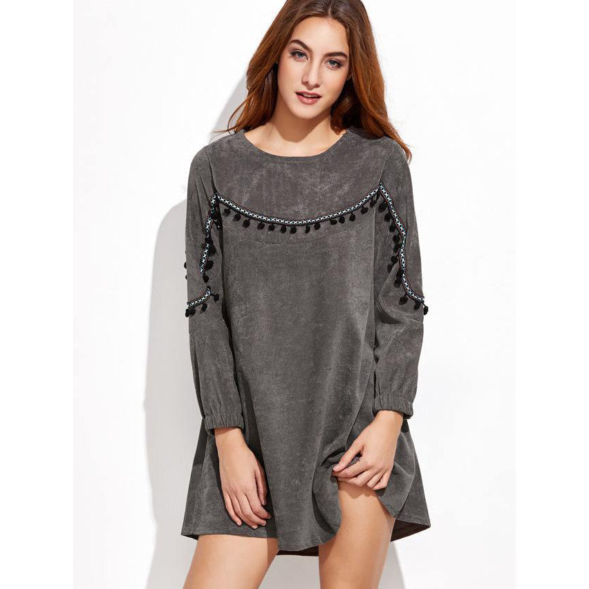 Vestito country in velluto