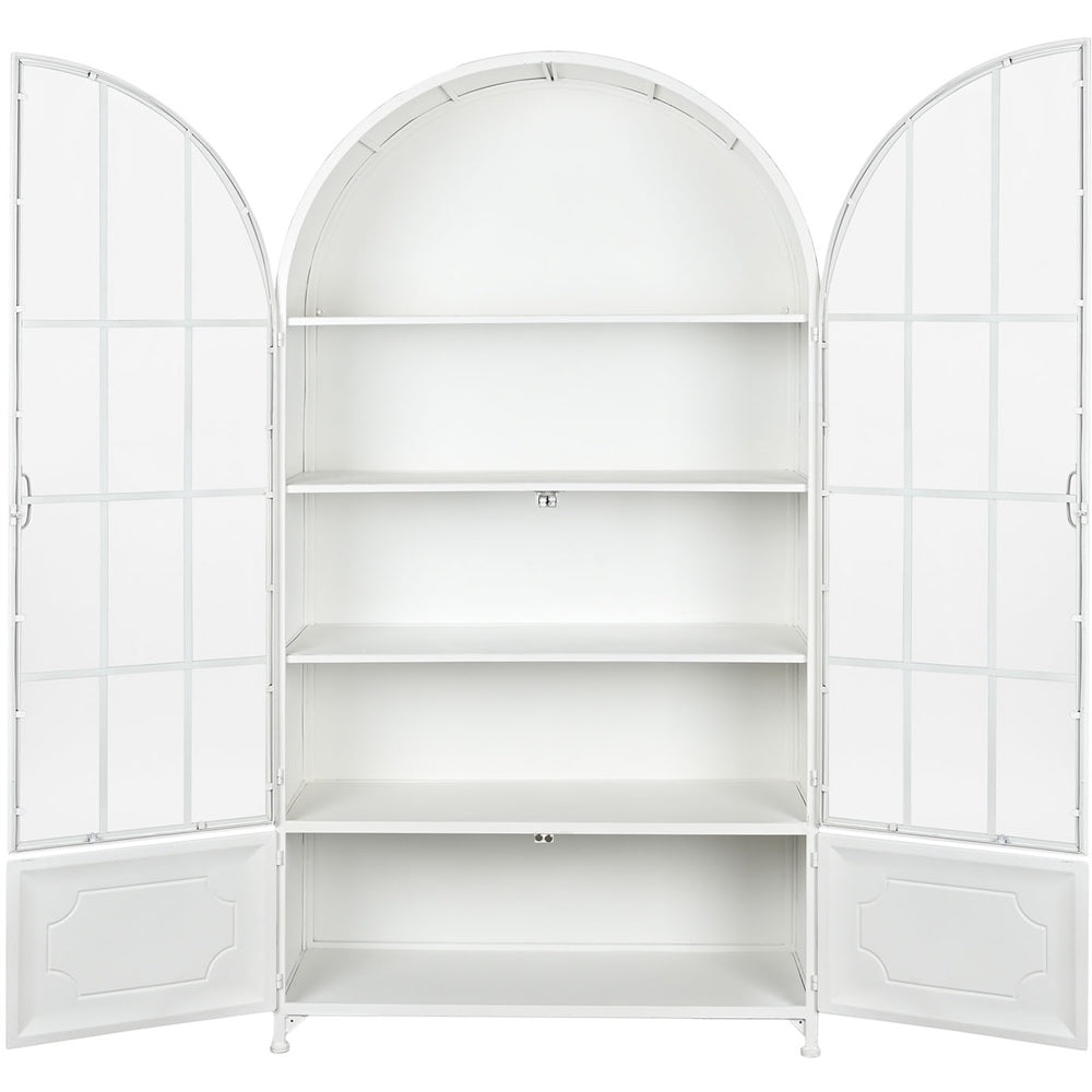 Vetrina metallo bianca industrial