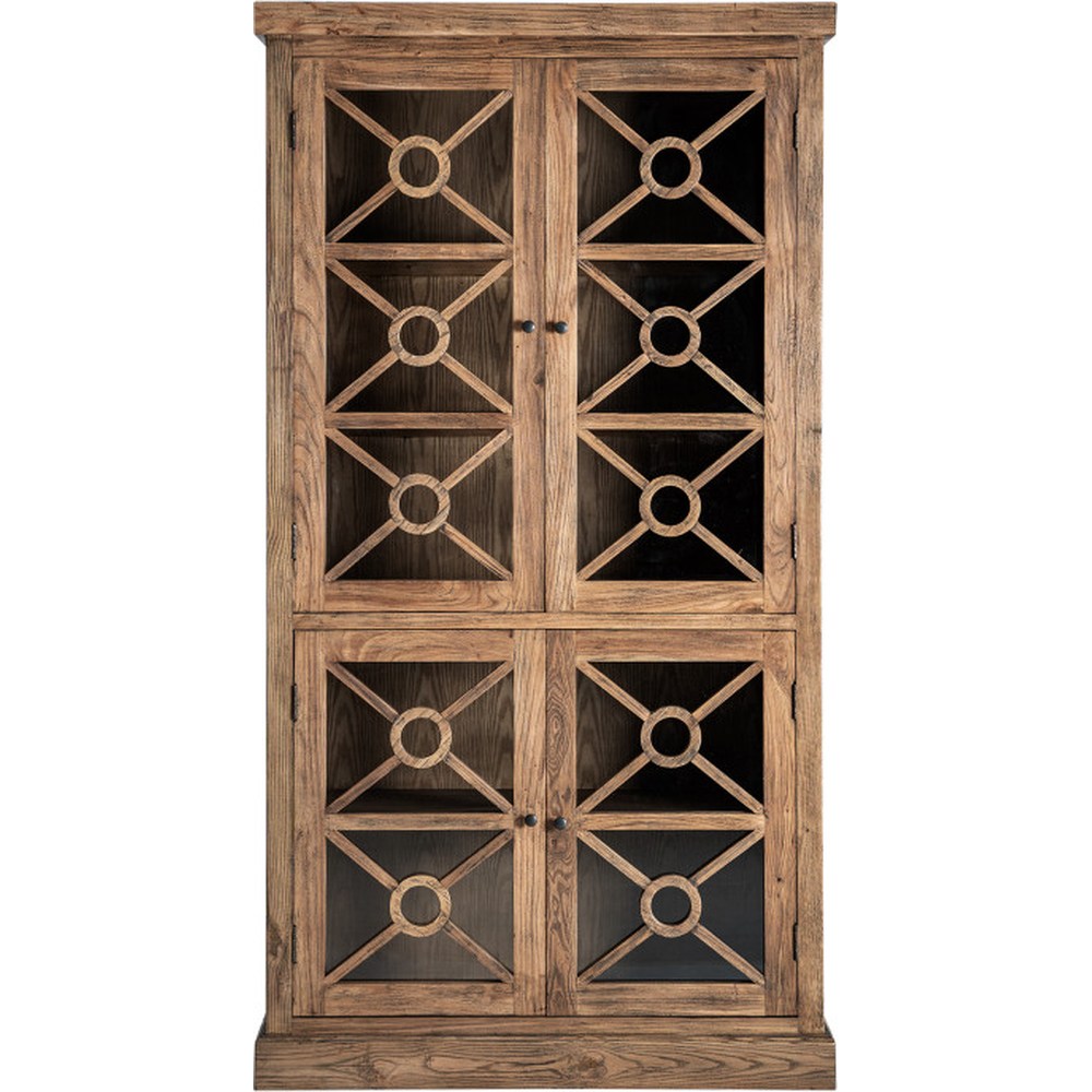 Vetrina in legno di olmo marrone