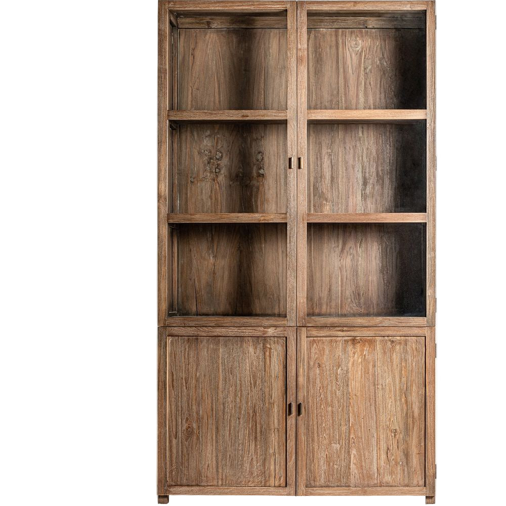 Credenza in legno di teak riciclato con finitura naturale