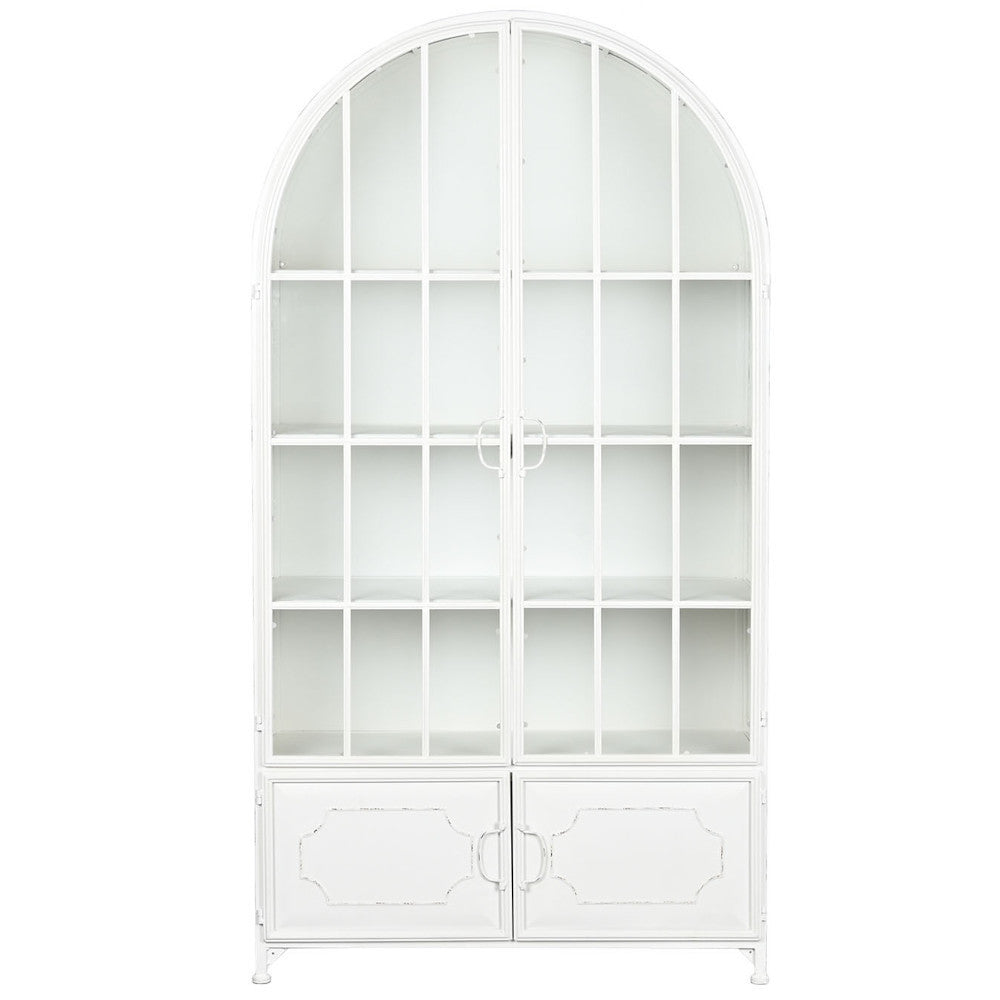 Vetrina metallo bianca industrial