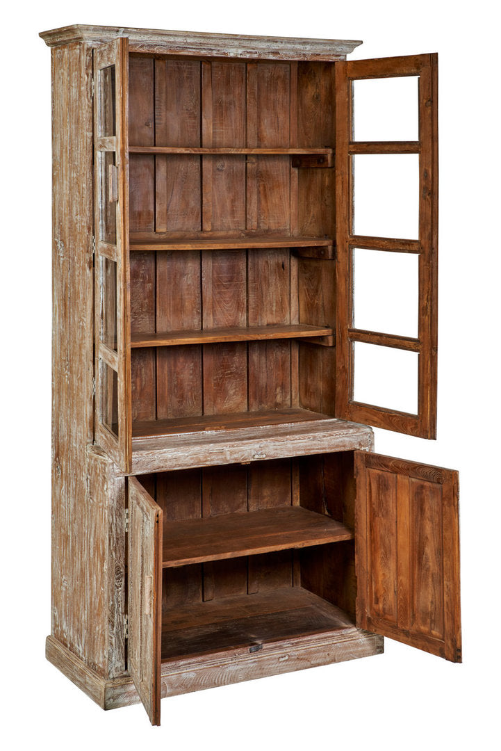 Vetrina rustica legno sbiancata