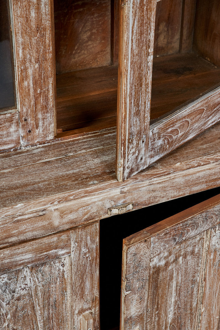 Vetrina rustica legno sbiancata